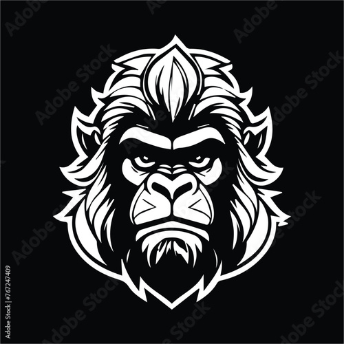  Gorilla silhouette illustration