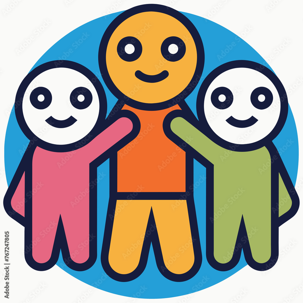 Obraz premium team work illustration