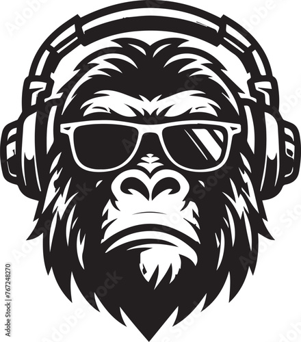  Gorilla vector graphic silhouette logo design
