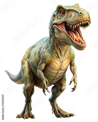 cute tyrannosaurus dinosaur isolated © msroster