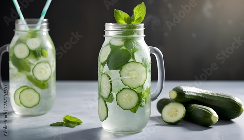 cucumber in glass