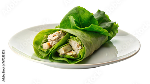 Shawarma Chicken Wrap Tortilla With Jalapenos on transparent background