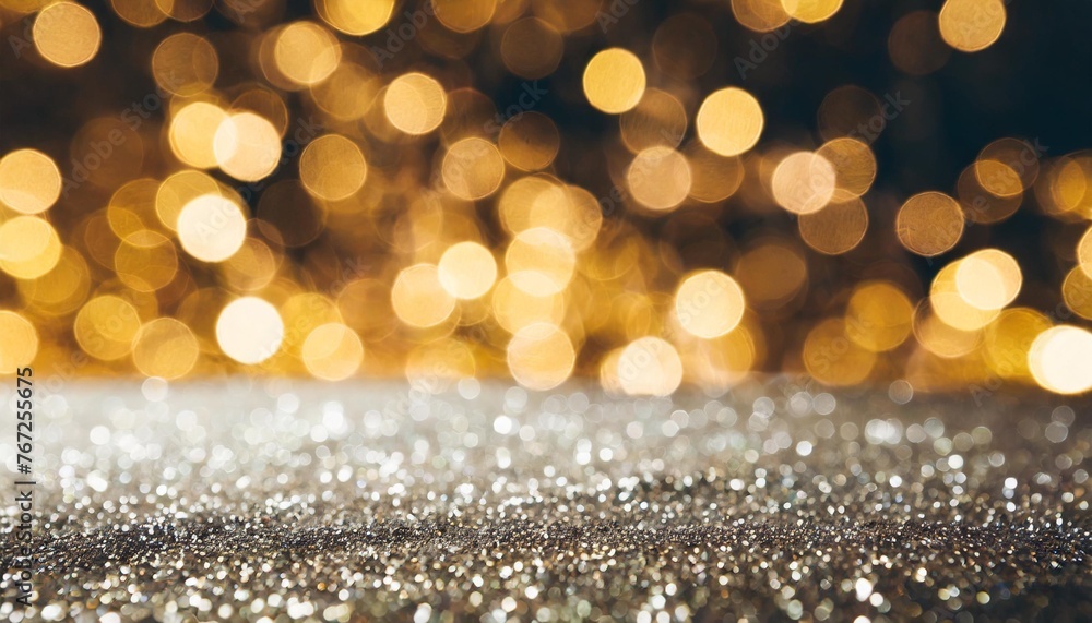 photo gold and silver glitter lights background