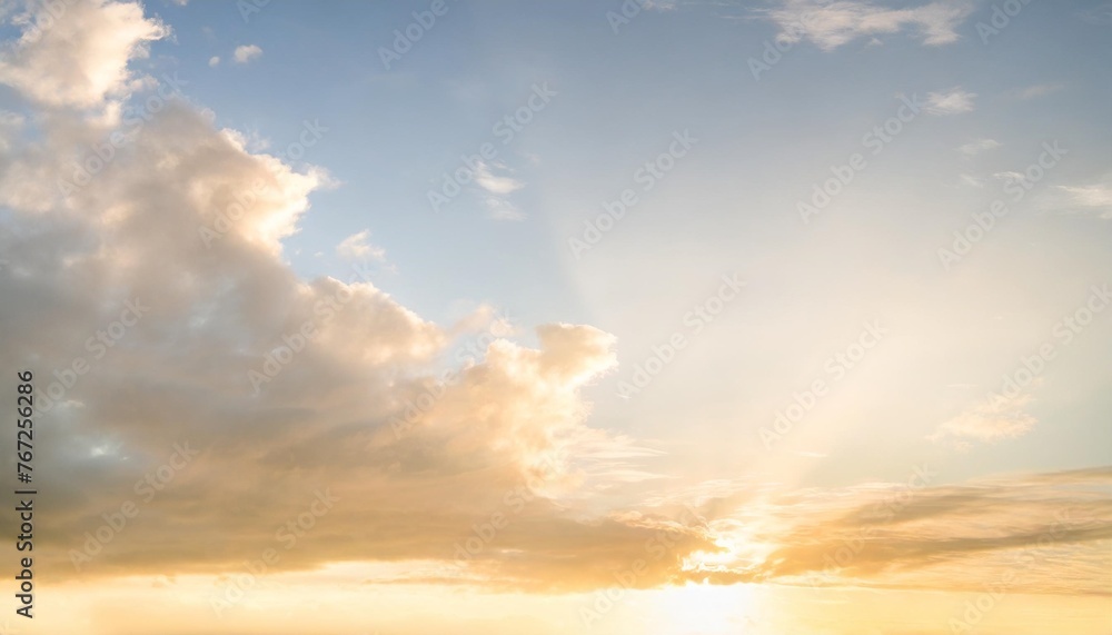 sun rays and yellow clouds background