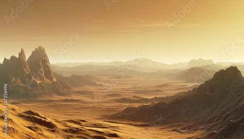 landscape of an alien planet view of another planet surface science fiction background