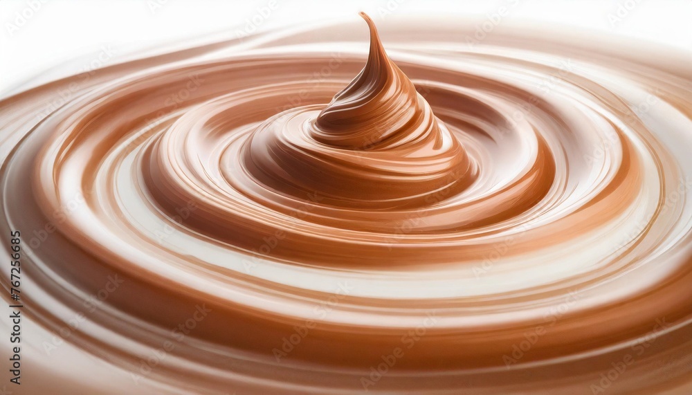 close up of chocolate swirl on white background with some smooth lines in it liquid caramel close up close up of chocolate swirl on white background with some smooth lines in it liquid caramel close up