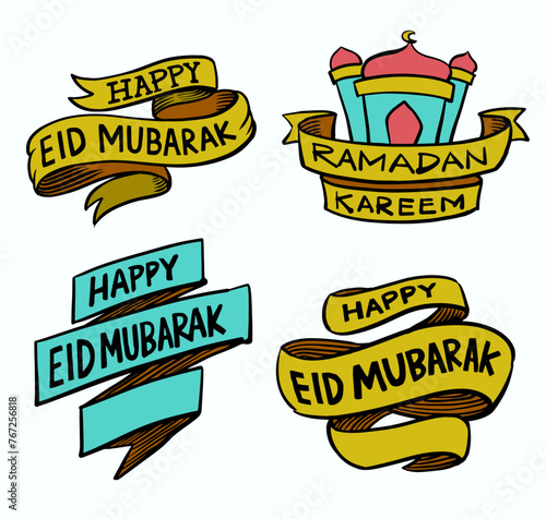 Ramadan kareem eid fitr illustration (ID: 767256818)