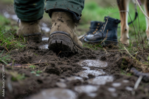 Nature's Markings: Dog and Boot Trails