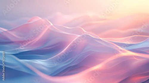A beautiful, colorful, and abstract image of a wave with pink and blue colors