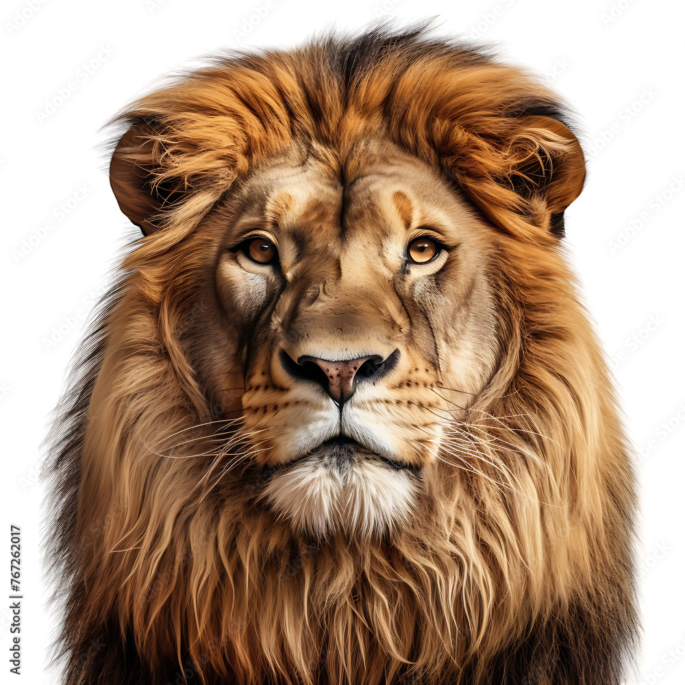 Lion Left Looking on transparent background 