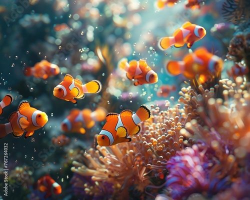 Obraz na płótnie nemo fish in coral sea