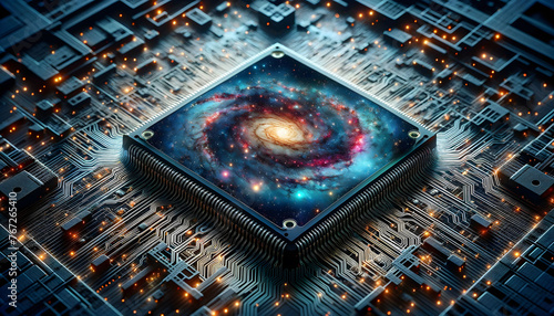  Microchip That Morphs Into A Galaxy, Universe Of Data