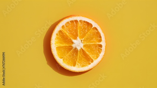 Sunny imagery orange slice evokes the warmth of sunlight
