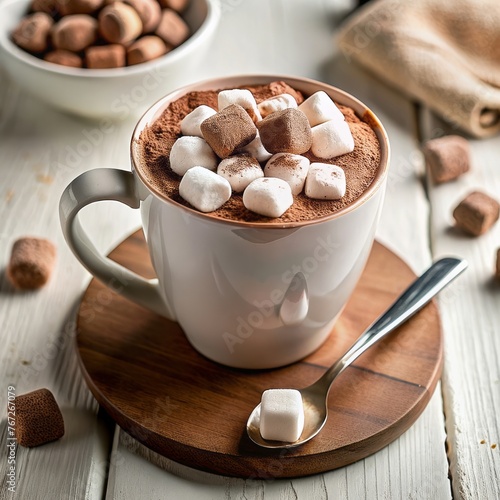 Cocoa with marshmallows: winter pleasure 