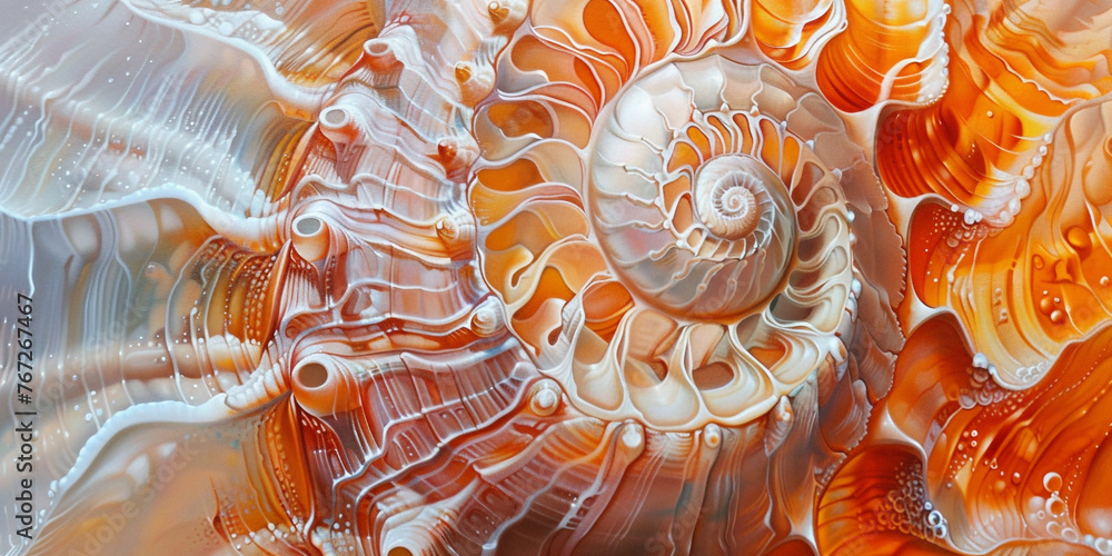 Seashell pattern closeup Seashell pattern closeup