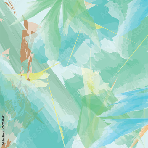 Rectangle pattern with blue green color. Modern art design for artsy background or hijab scarf and foulard pattern.Abstract vector. Hijab scarf, foulard, shawl or carpet pattern