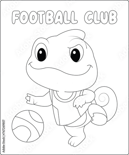 Chameleon Coloring Page For Amazon KDP (ID: 767269807)