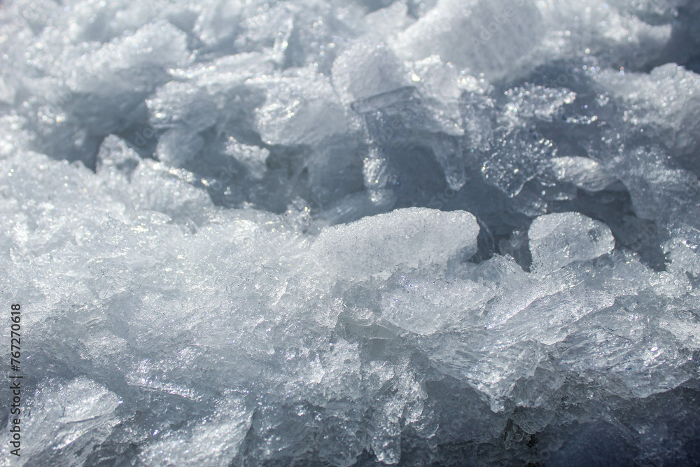 Ice up close with texture