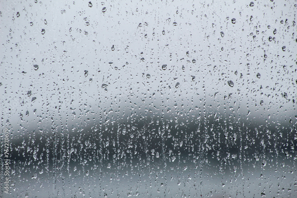Obraz premium Raindrops on a window
