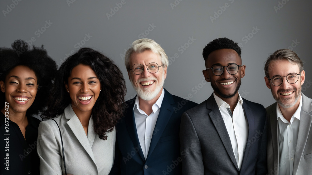 5 Portraits with diversity: Happy business people in office. Concept of solidarity, support, and friendship. Team with diversity in solidarity for Start-up, Management, or Collaboration. 5 Portraits with diversity: Happy business people in office. Concept of solidarity, support, and friendship. Team with diversity in solidarity for Start-up, Management, or Collaboration.