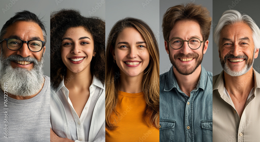 Group of positive handsome very different people, students, managers. Concept of diversity. Different hair style. Afro-american, Asian and Caucasian people. Group of positive handsome very different people, students, managers. Concept of diversity. Different hair style. Afro-american, Asian and Caucasian people.