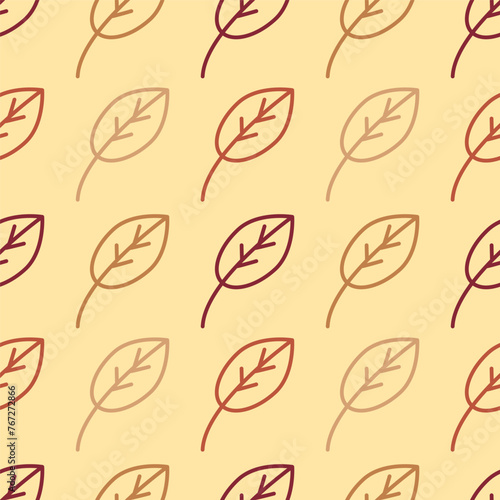 Autumn leaves seamless pattern. Endless fall texture and print for packaging and wrapping. Seasonal. With pleasant autumn colors
