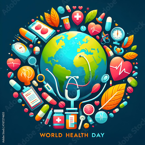 Realistic world health day illustration Realistic world health day background