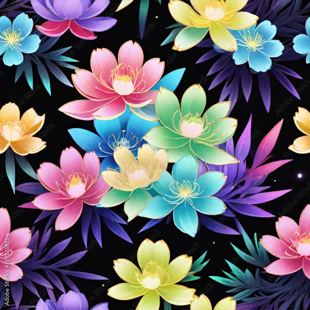 Obraz premium illustration of blossom flowers. blooming flowers