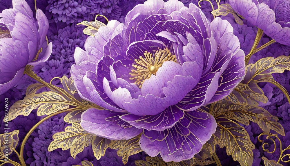 Floral illustration in soft colors, romantic, elegant