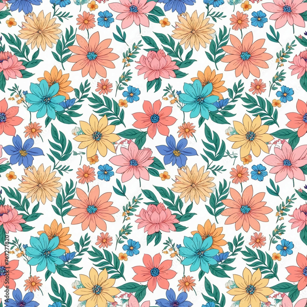 custom made wallpaper toronto digitalBeautiful artistic seamless floral natural pattern