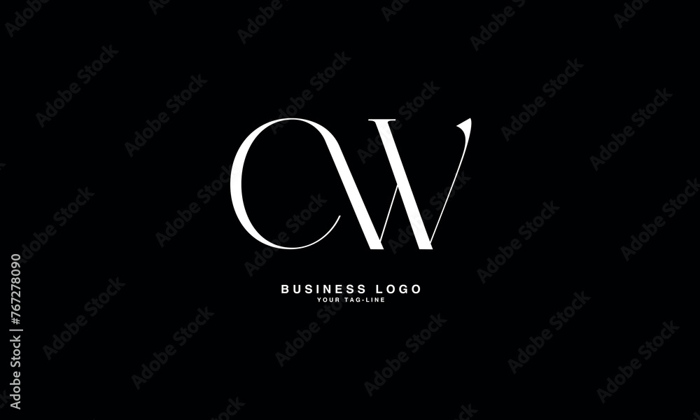 CW, WC, C, W, Abstract Letters Logo Monogram CW, WC, C, W, Abstract Letters Logo Monogram