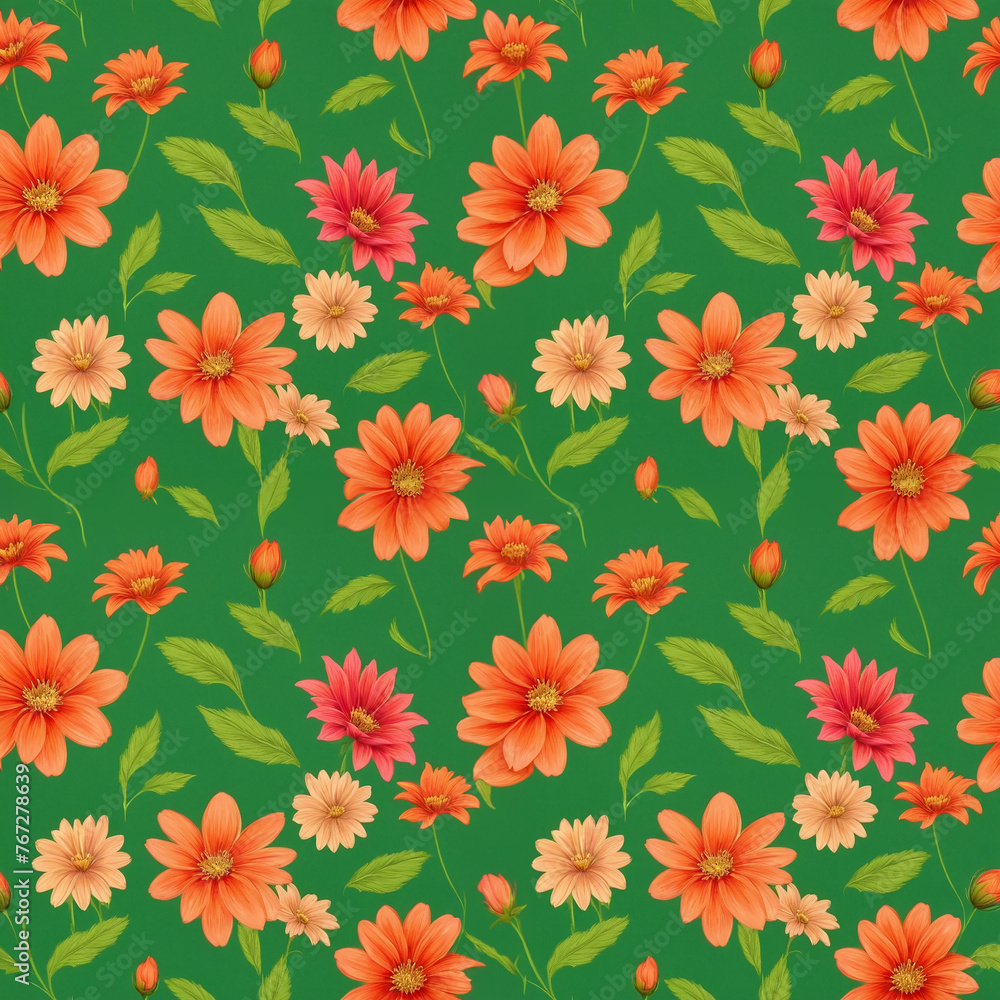 Beautiful artistic seamless floral natural pattern Beautiful artistic seamless floral natural pattern