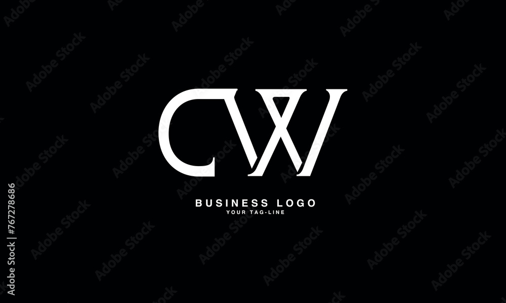 CW, WC, C, W, Abstract Letters Logo Monogram