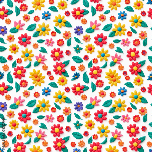 Beautiful artistic seamless floral natural pattern