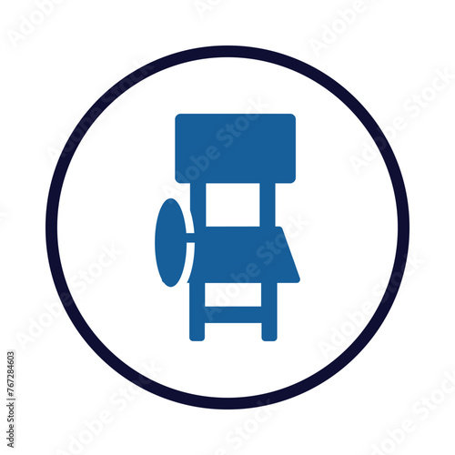 Seat, chair, bench, school bench, table, desk, school student desk icon