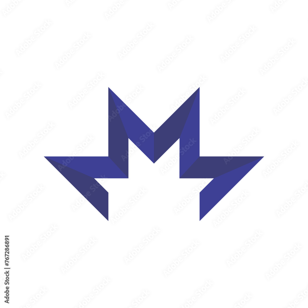 three letters m vector logo design three letters m vector logo design