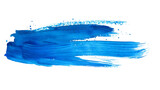 Blue Watercolor Paint Brush Strokes Isolated on Transparent Background