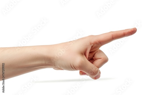 Hand Snapping. Side view of a hand snapping fingers in the studio, isolated on white background