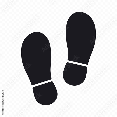 Shoe print symbol. Vector illustration.