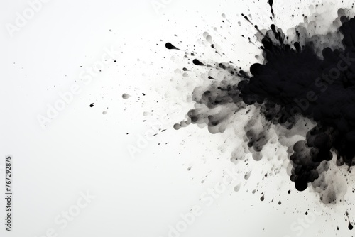 Abstract black watercolor background wallpaper painting art texture copy space for text Generative AI