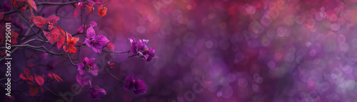 Flowers, violet bougainvillea, background, space for text.  photo