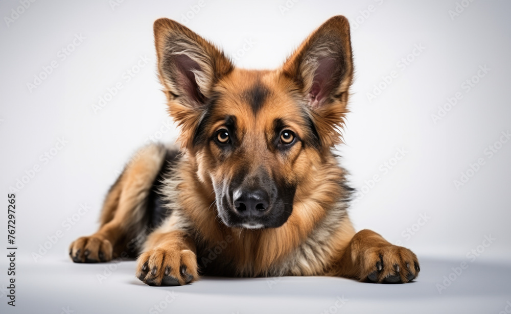 Small dogy kid isolated on white background Generative AI Small dogy kid isolated on white background Generative AI