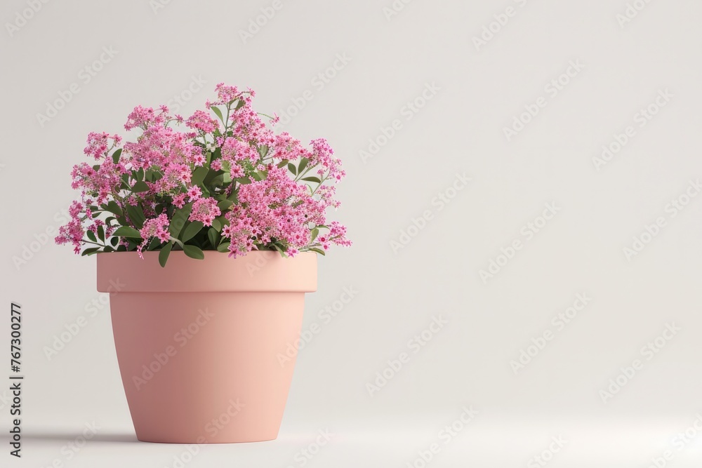 Potted Green Succulent Plant on Plain White Background in Natural Light