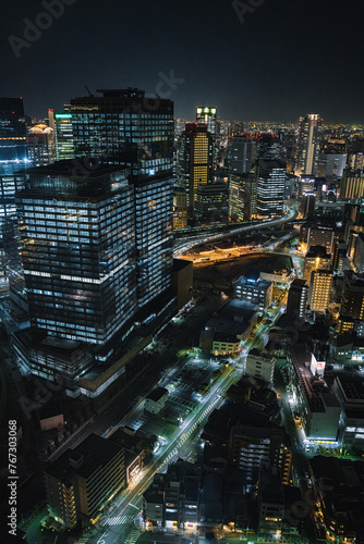 大阪 梅田スカイビルから眺める夜景