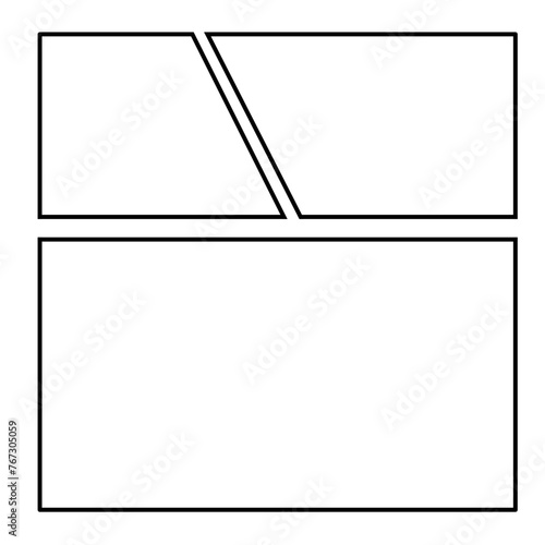 Templates for manga comic panels. manga storyboard layout template