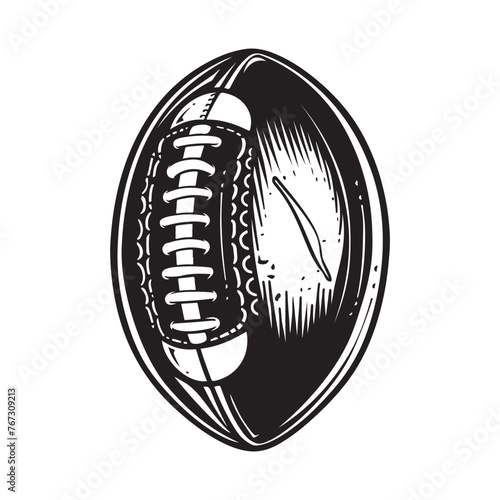American Football Image Vector, Illustration Of American Football