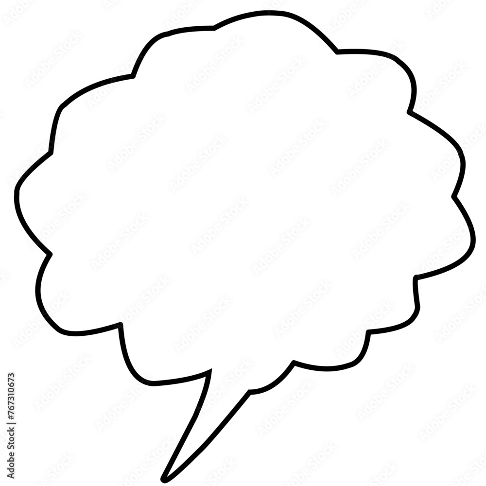 Retro empty comic bubbles and elements outline Retro empty comic bubbles and elements outline
