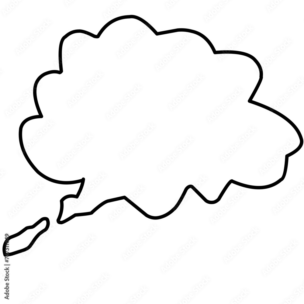 Retro empty comic bubbles and elements outline Retro empty comic bubbles and elements outline