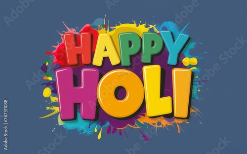 Happy Holi Greeting Card