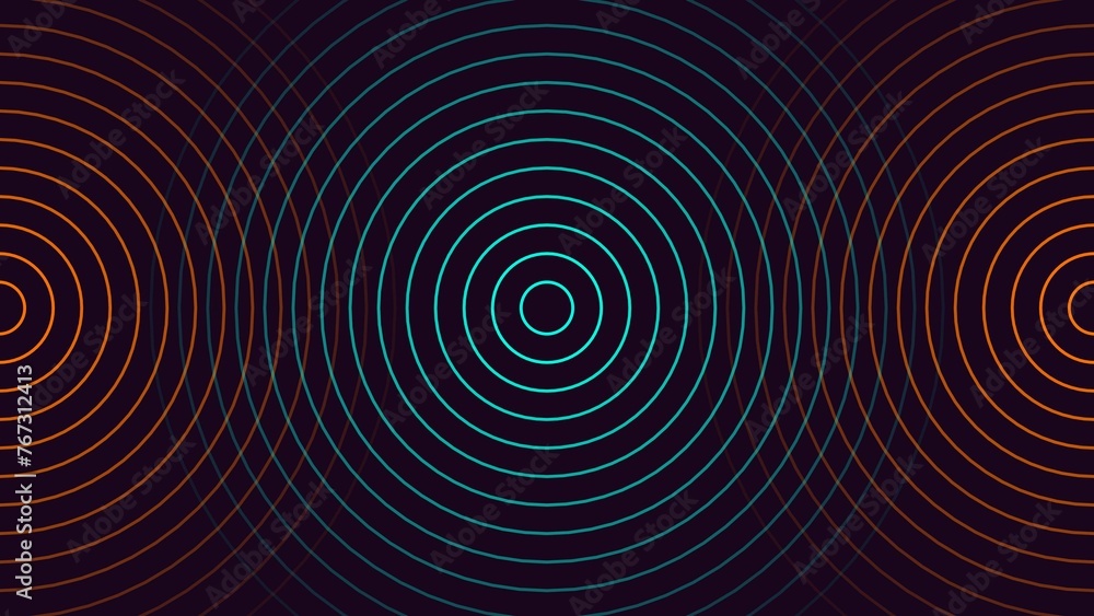 Digital radio waves network tower produced concept white and orange color illustration. Dark purple background 4k illustration. Digital radio waves network tower produced concept white and orange color illustration. Dark purple background 4k illustration.